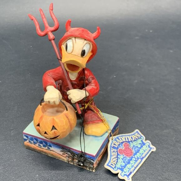 Walt Disney Traditions “Devilish Treat” Jim Shore Donald ‎Duck Figurine Enesco - Picture 1 of 5